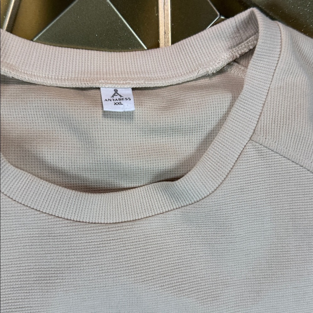 Women's Soft nude Crewneck Sweater - Picture 2 of 7